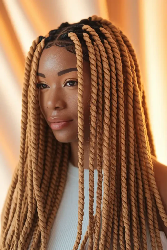 Chunky Two-Strand Twists With Colorful Tips