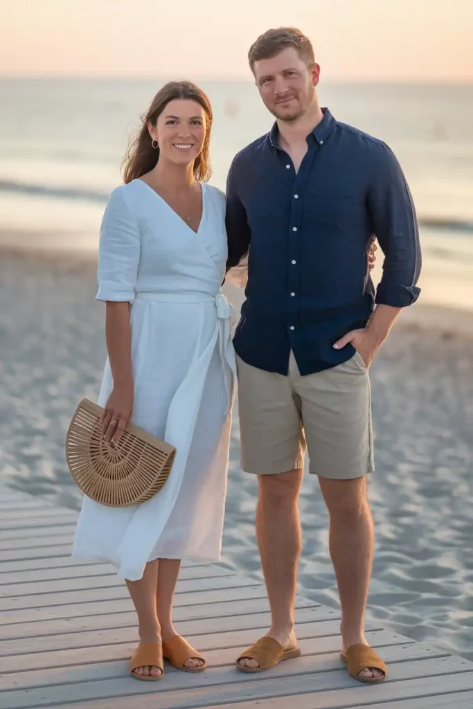 Classic Coastal Chic in Crisp Linens and Navy