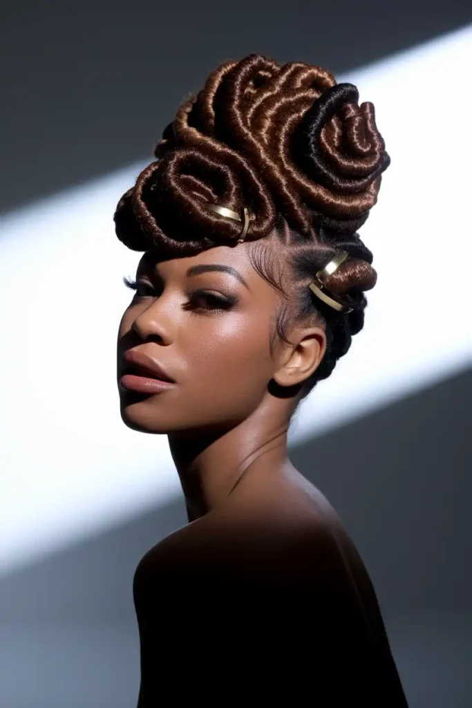 Coiled Updo for Natural Hair