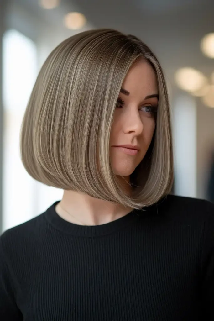 Collarbone-Length Lob With Invisible Layers