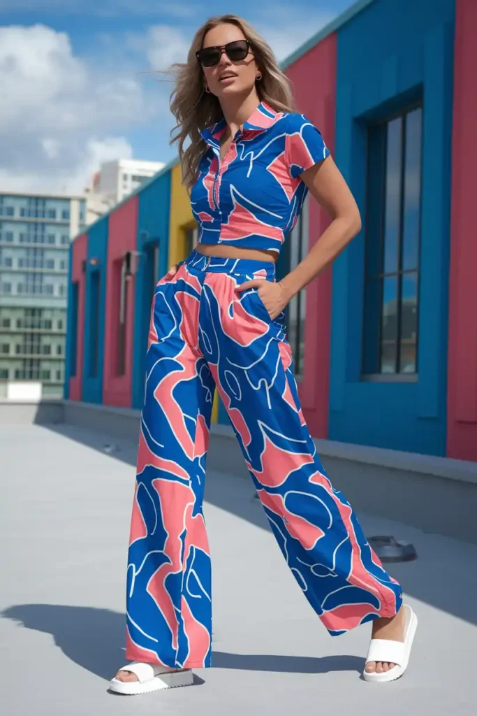 Colorful Co-ord Set in a Bold Print