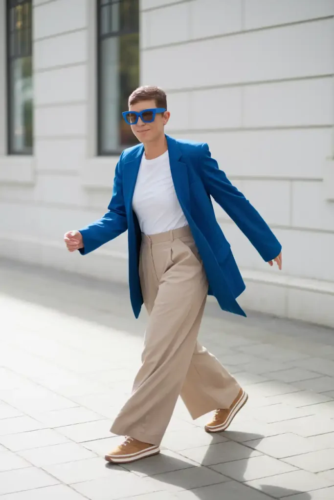 Colorful Frames as the Statement Piece of a Neutral Outfit