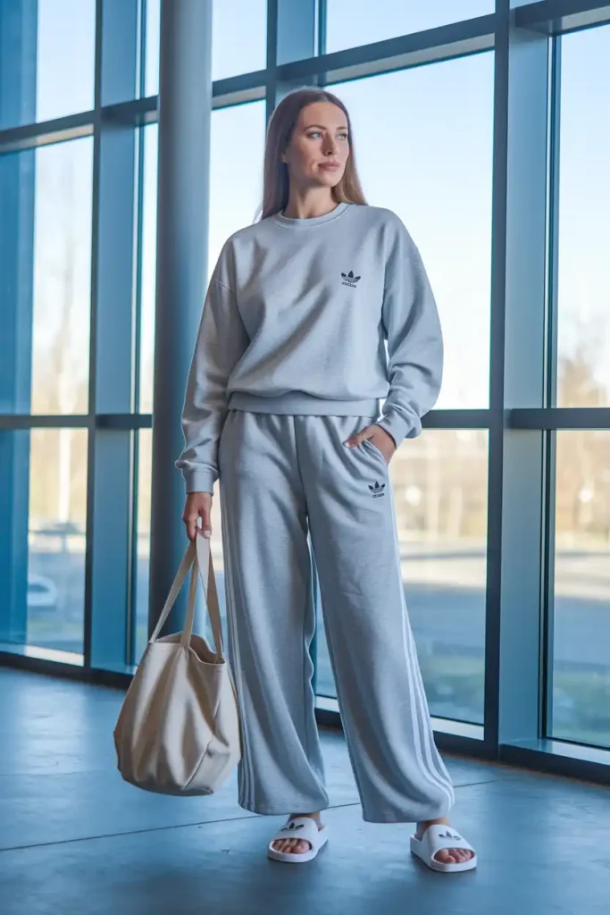 Cozy Adidas Fleece Pants and a Matching Sweatshirt