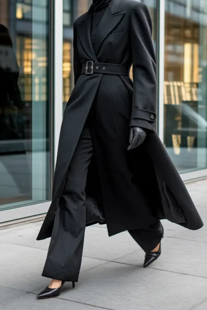 Dark Outerwear That Holds the Look Together