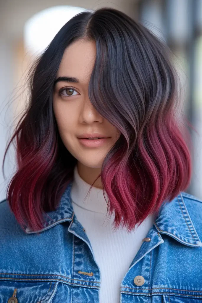 Dark Red Hair That Works Without Bleaching