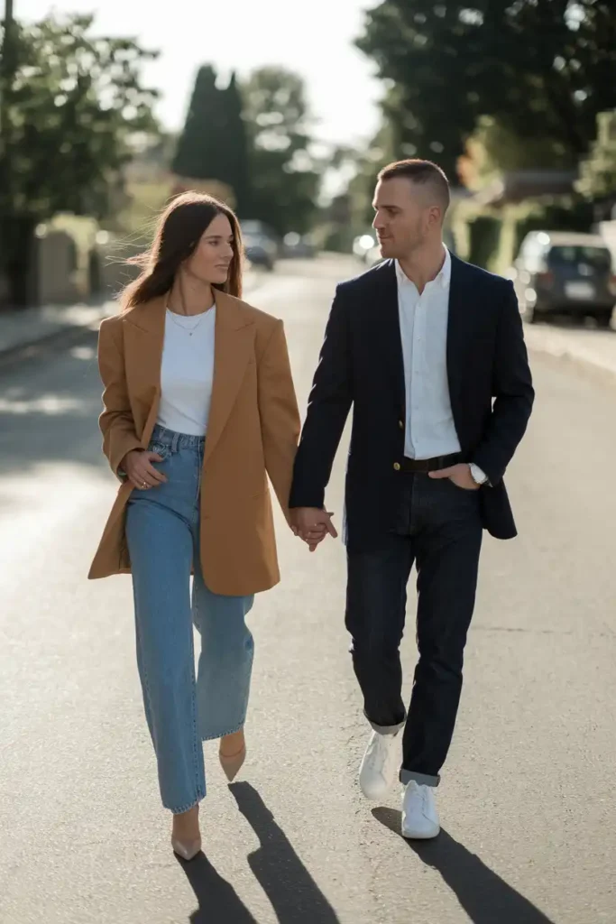 Elevated Casual Denim and Blazers for Day Dates