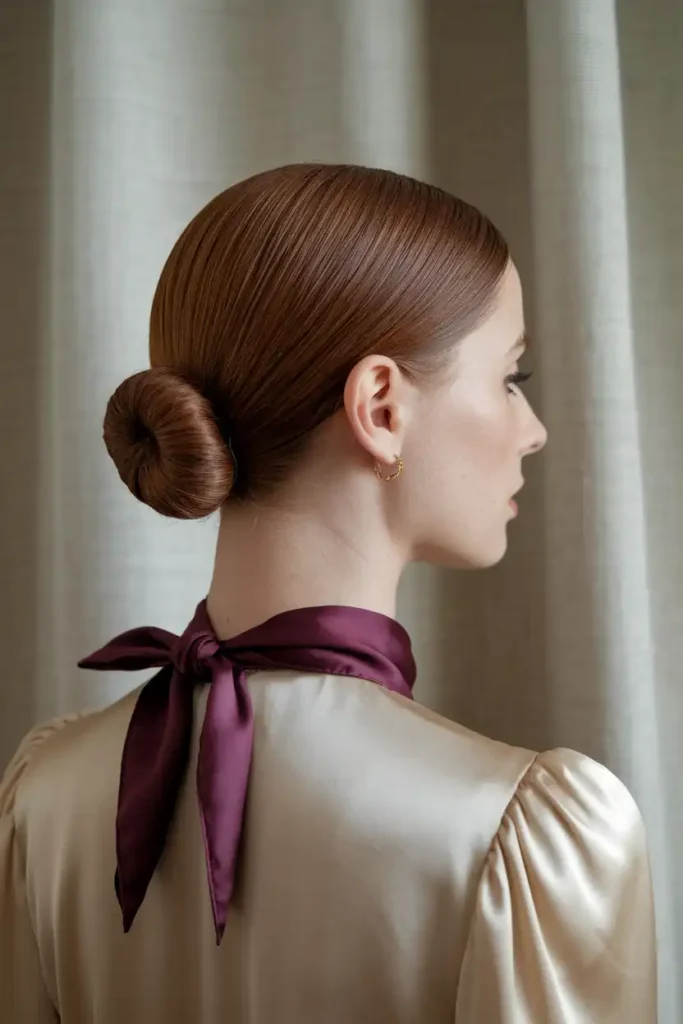 French Twist With a Bandana at the Nape