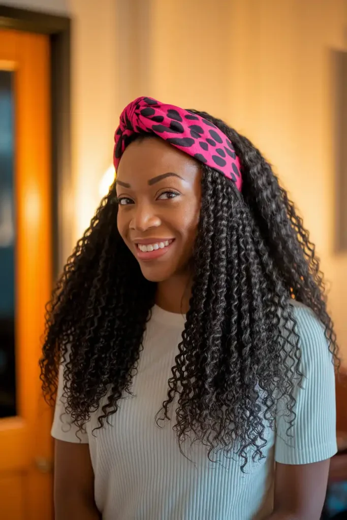 Headband With a Stretched Wash-and-Go