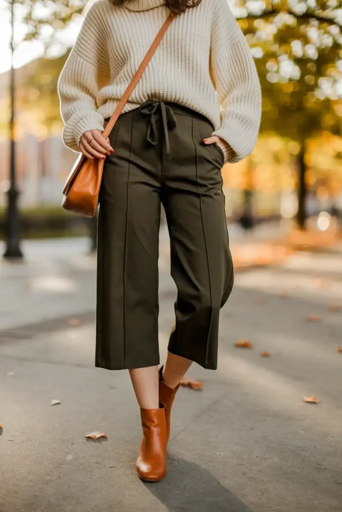 How to Transition Capri Pants Into a Fall Outfit