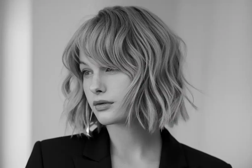 Layered Wavy Bob: Volume Without the Length