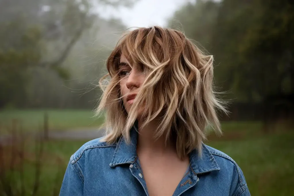 Layered Wavy Haircut for Humid Weather