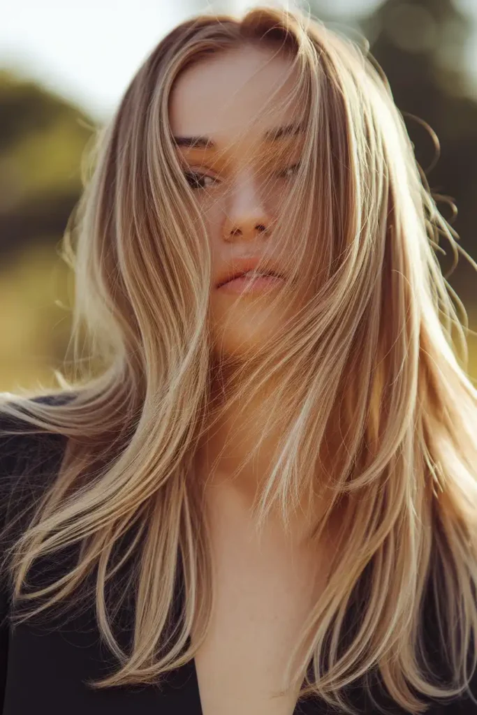 Long Layered V Cut With Face-Framing Pieces