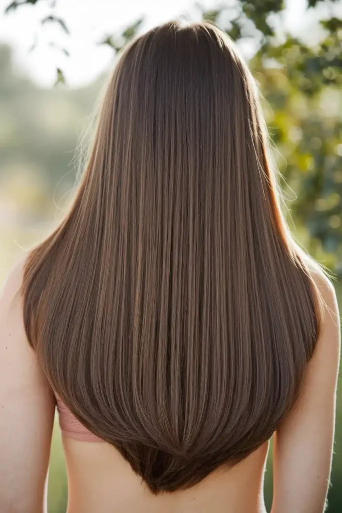 Long One-Length Hair With Blunt Ends