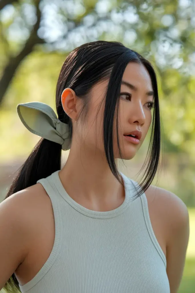 Low Ponytail With a Bandana Knot