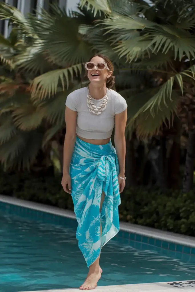 Low-Rise Sarong Skirts Worn With Fitted Baby Tees