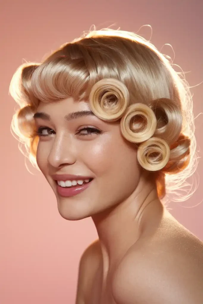 Marilyn Monroe's Champagne Blonde Spiral Curls