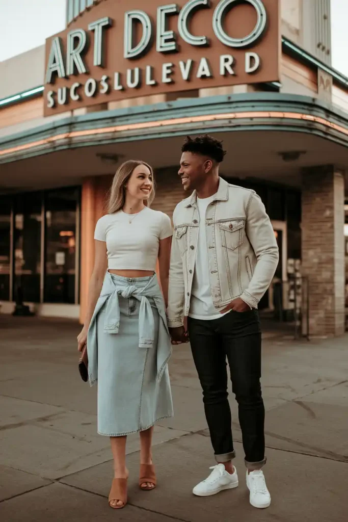 Matching Denim Looks With a Vintage Spin