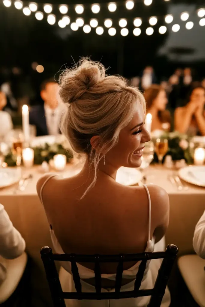 Messy Bun with Tendrils