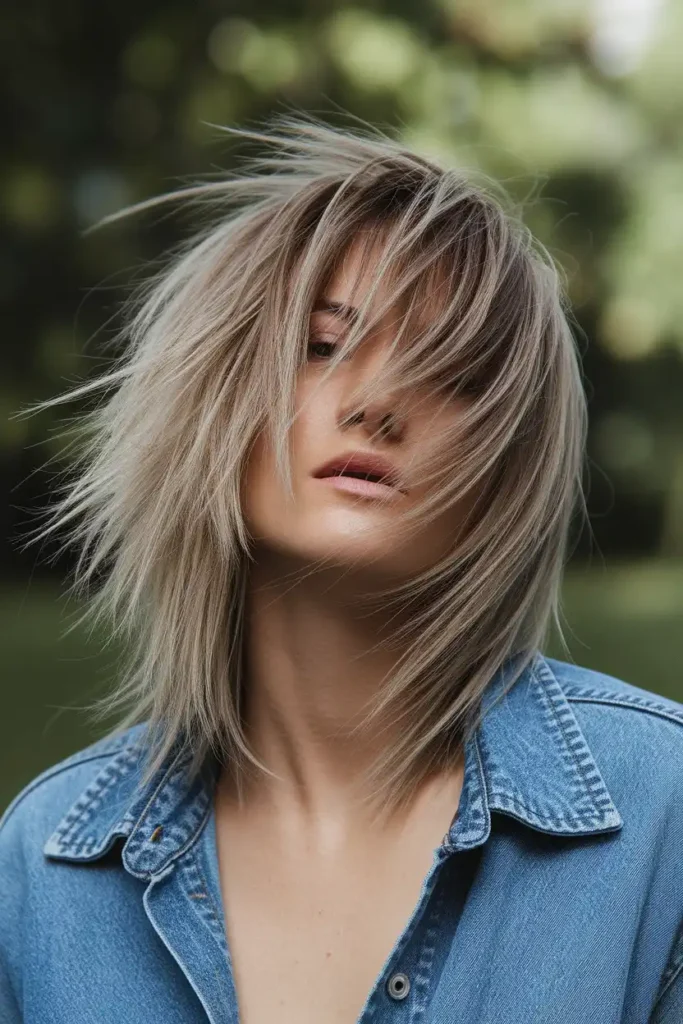 Messy Shag Haircut for an Effortless, Undone Look