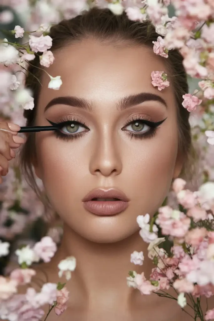 Natural Glam Makeup Looks for Round Eyes: Add Length and Shape
