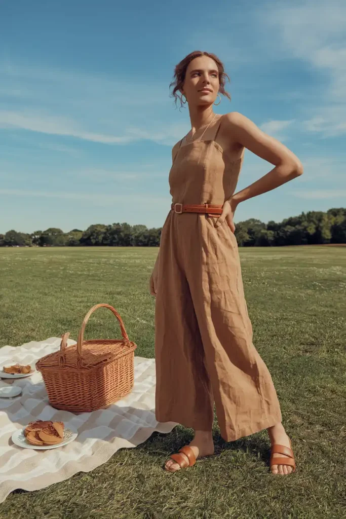 Outdoor Date Outfit With a Jumpsuit for Easy Dressing