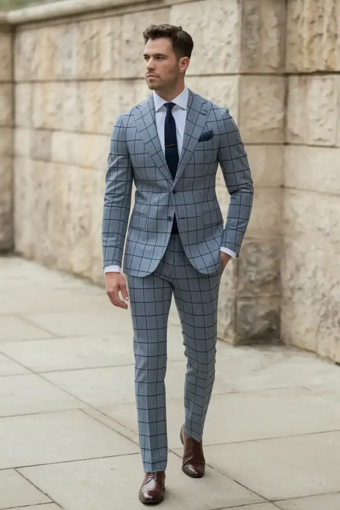 Patterned Suit That Stays Subtle 