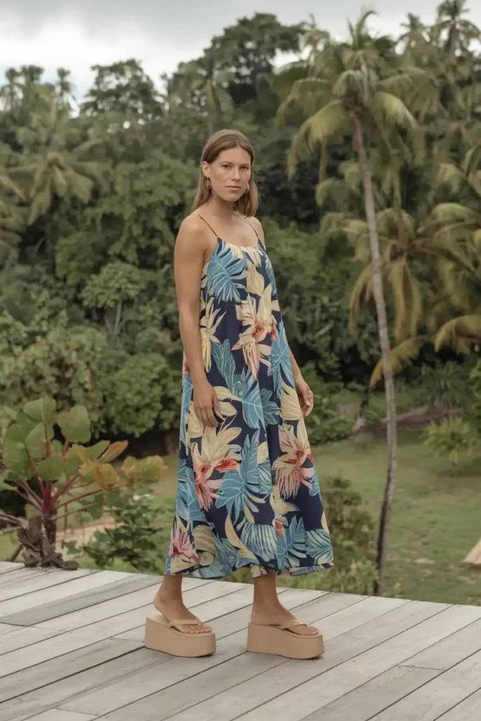 Platform Flip Flops and Tropical Sundresses: The Most Effortless Combination