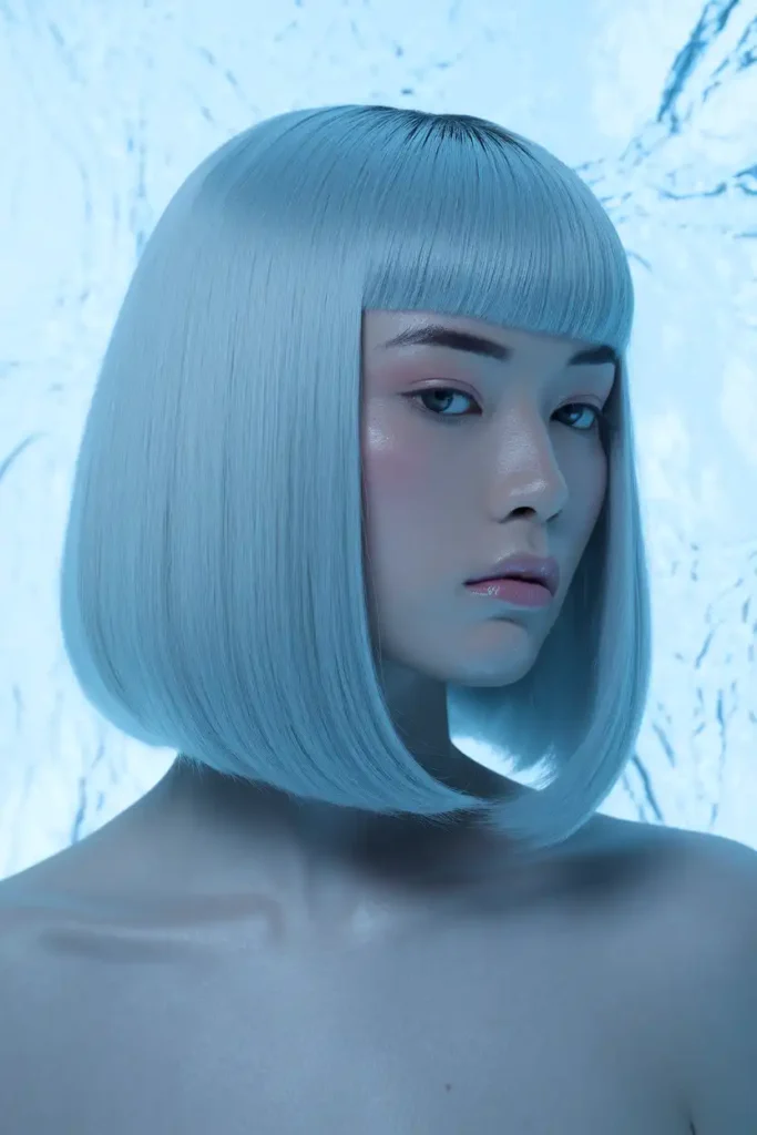 Platinum Blonde Long Straight Cut for Cool Undertones