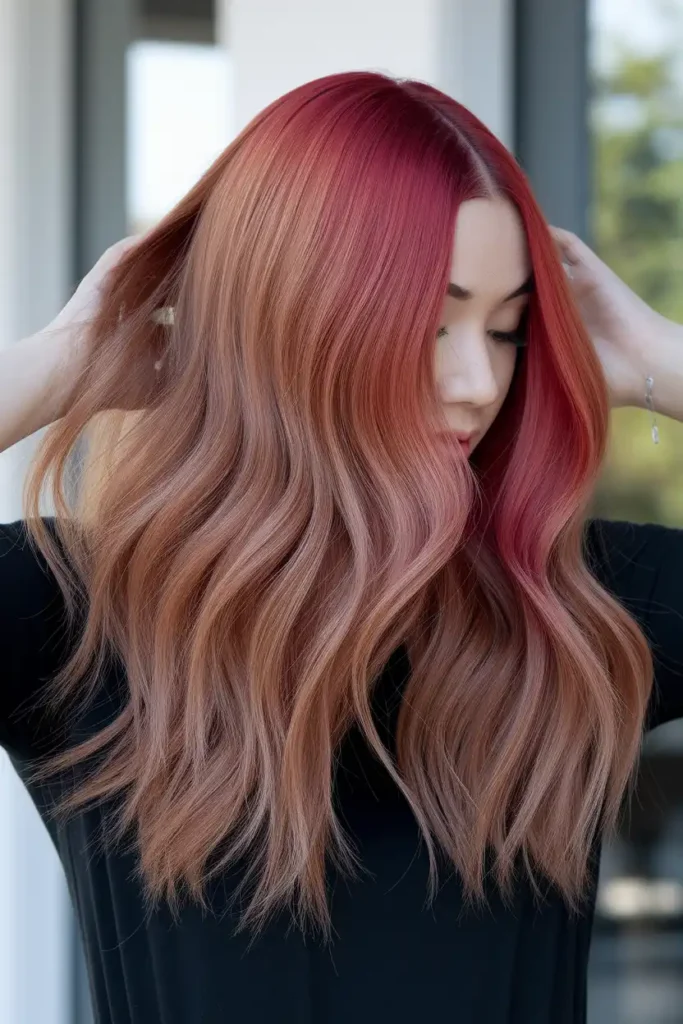 Red to Brown Hair Color Transition Done Right