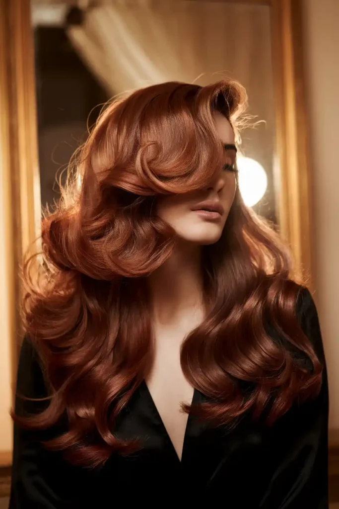 Rita Hayworth's Full-Bodied Waves With Cascading Volume