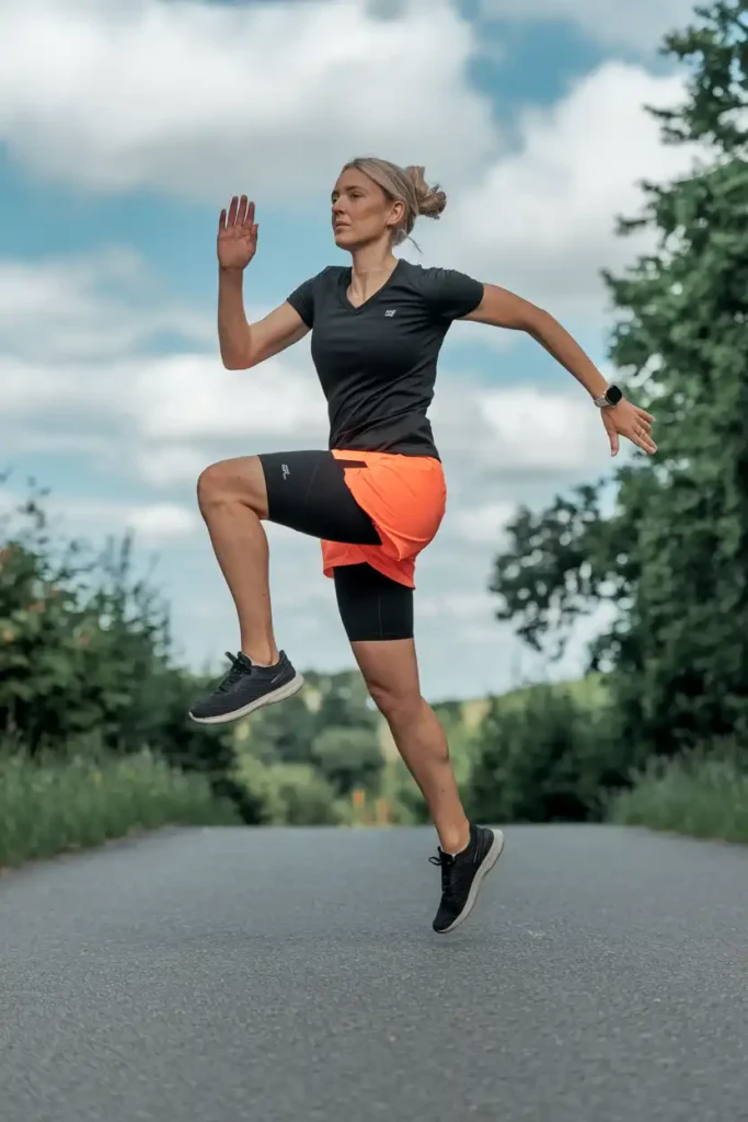 Running Shorts with Compression Liner and a Fitted Tee
