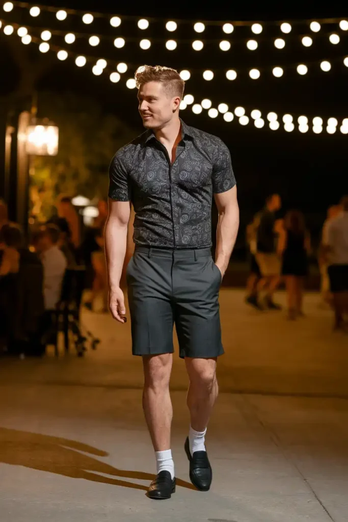 Short-Sleeve Button-Up With Tailored Shorts