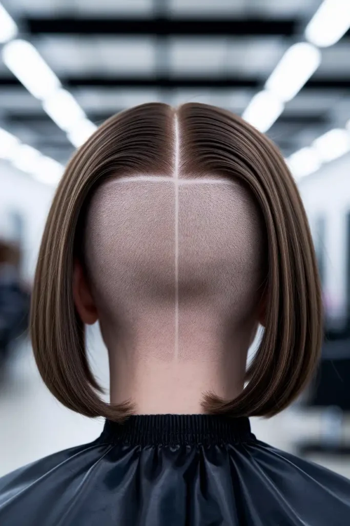Short Straight Bob With Undercut Neckline