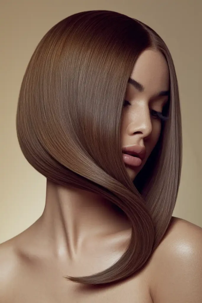 Shoulder-Length Cut With Deep Side Part