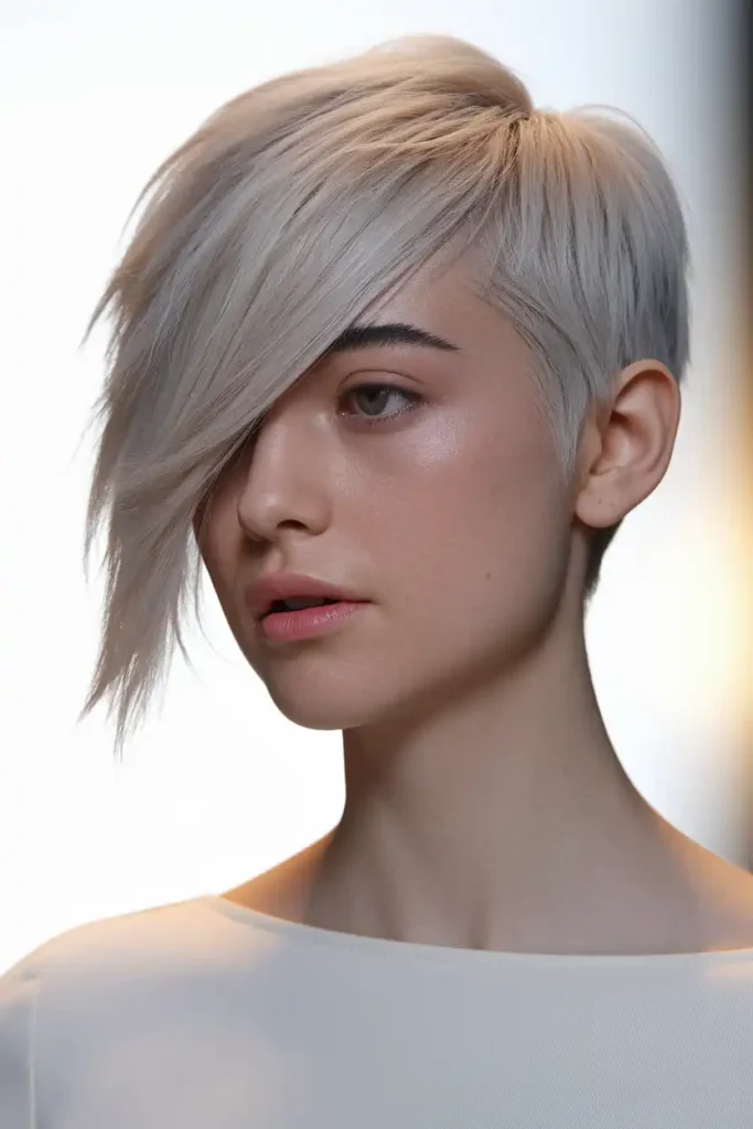 Side-Swept Pixie With Tapered Sides
