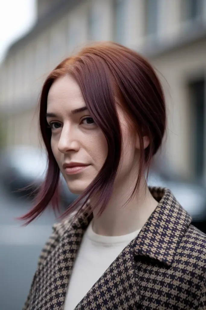 Soft Dark Red Hair Color for an Everyday Wearable Look