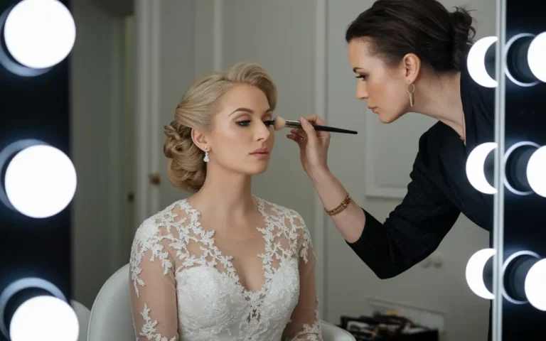 Soft glam bridal makeup