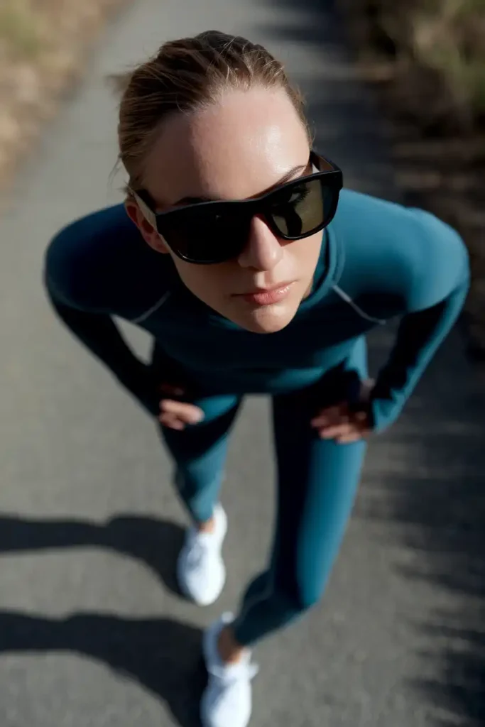Sporty Wraparound Frames With Athleisure