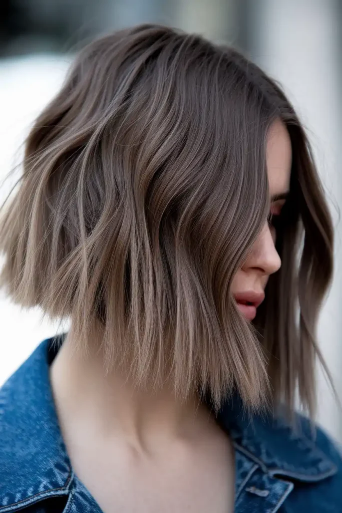 Textured Straight Lob With Choppy Ends