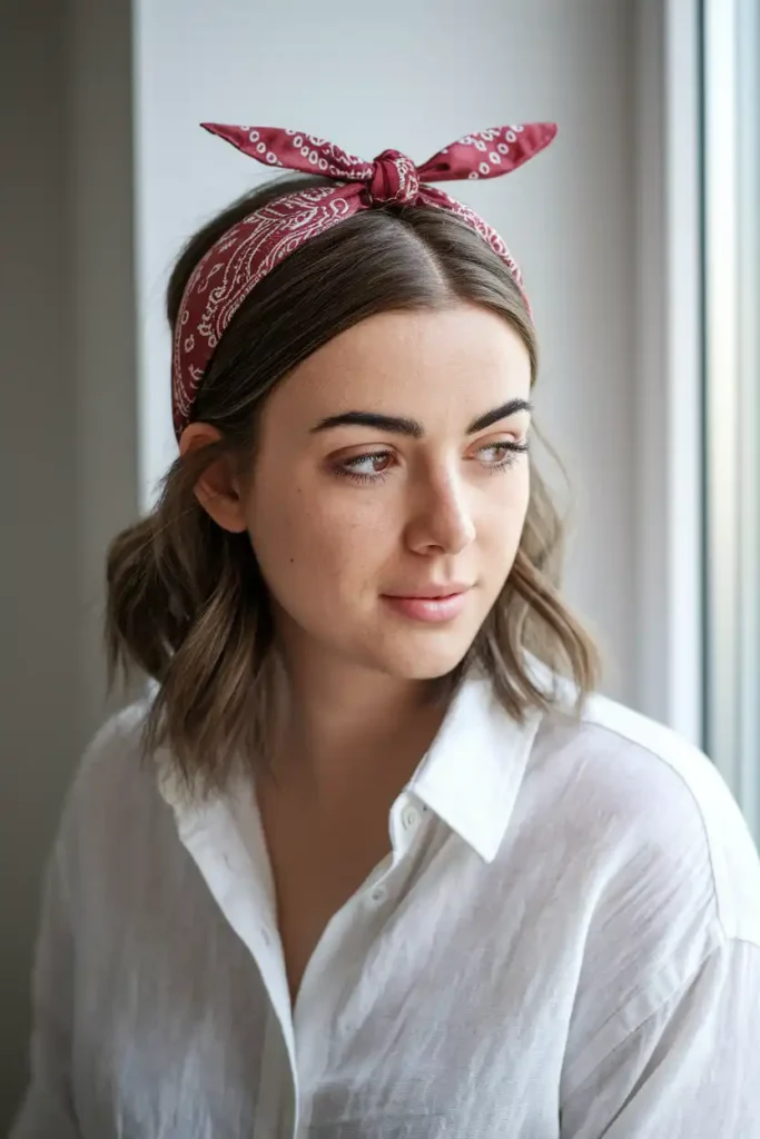 The Classic Half-Up Bandana Wrap