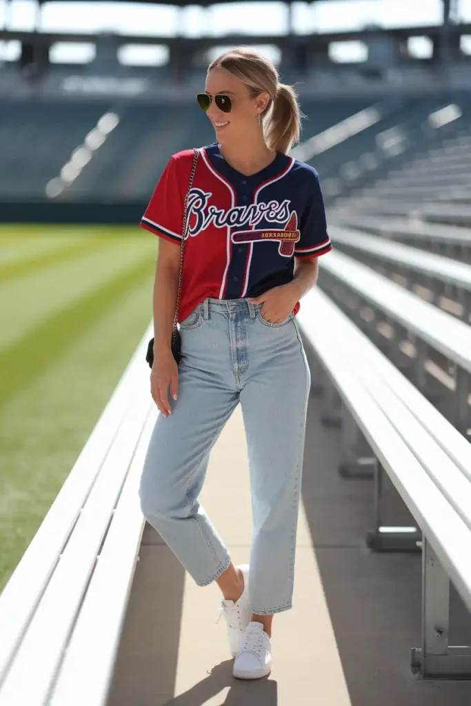 The Classic Jersey Tuck With High-Waisted Jeans