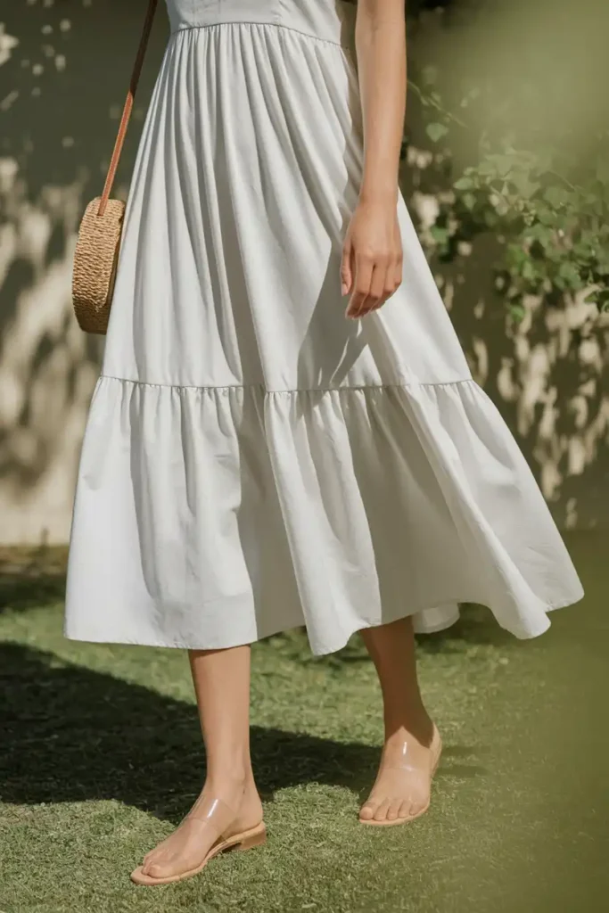 The Classic White Sundress and Jelly Sandal Combo