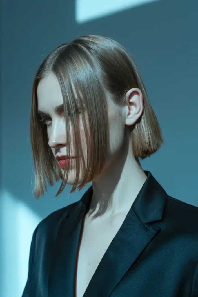The Deep Side Part With a Sleek Tuck