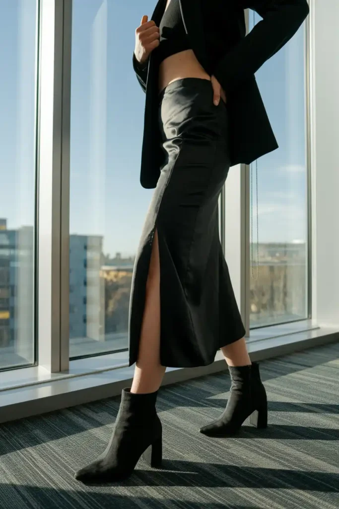 The Midi Skirt: Where Structure Meets Dark Aesthetic