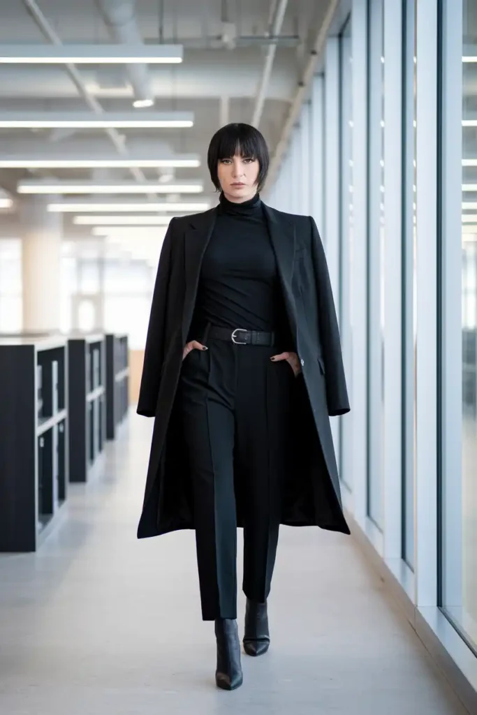 The Role of All-Black Outfits in a Professional Setting