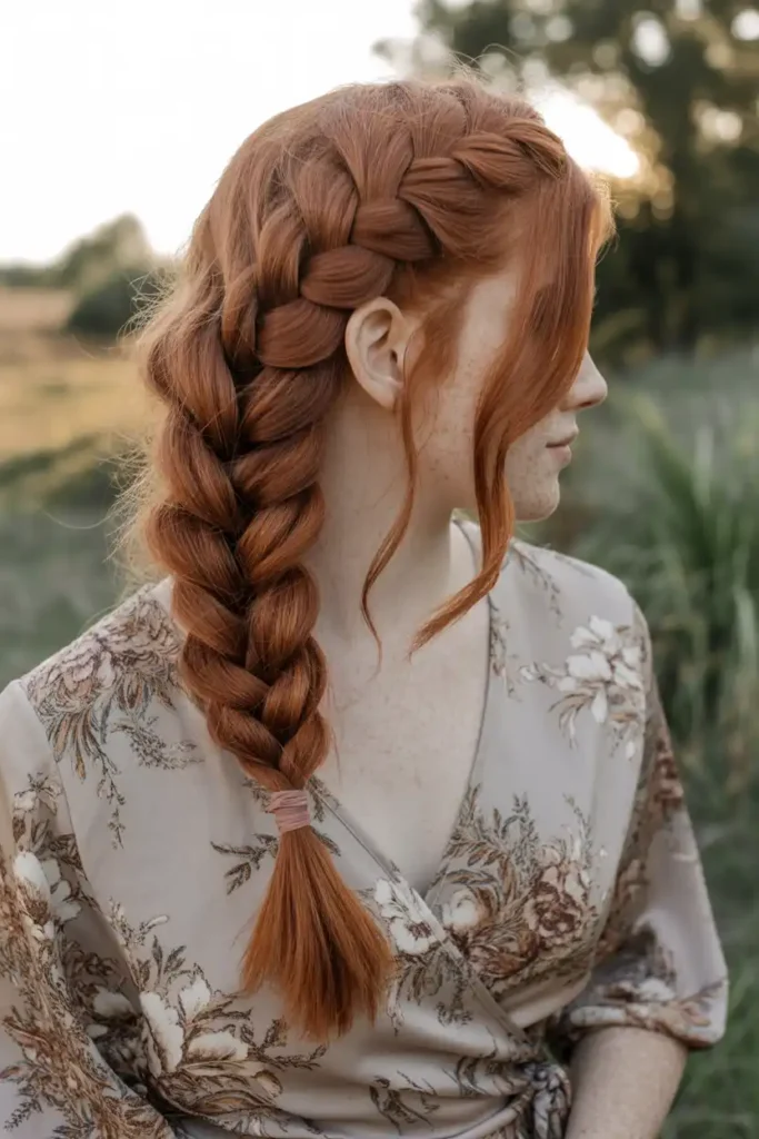The Side Braid With Loose Ends
