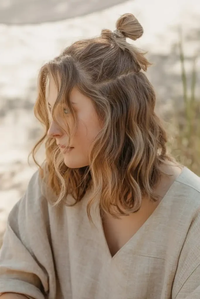 The Textured Half-Up Knot