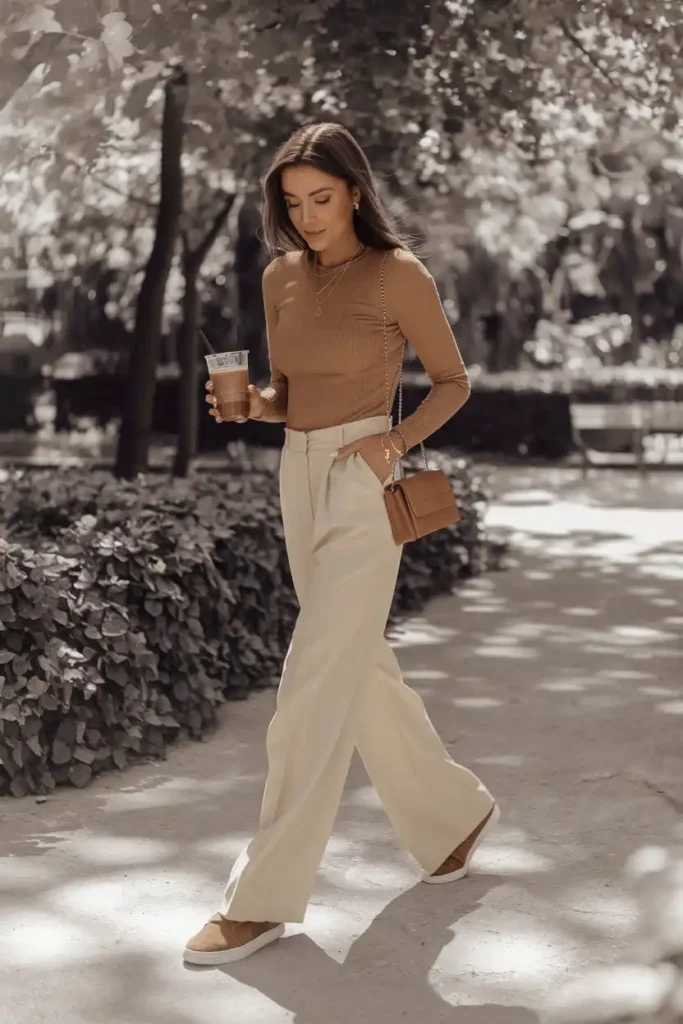  Tonal Dressing in Warm Camel and Cream