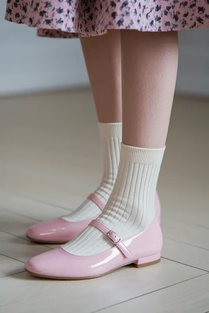 Transitional Weather Looks With Jelly Shoes and Socks