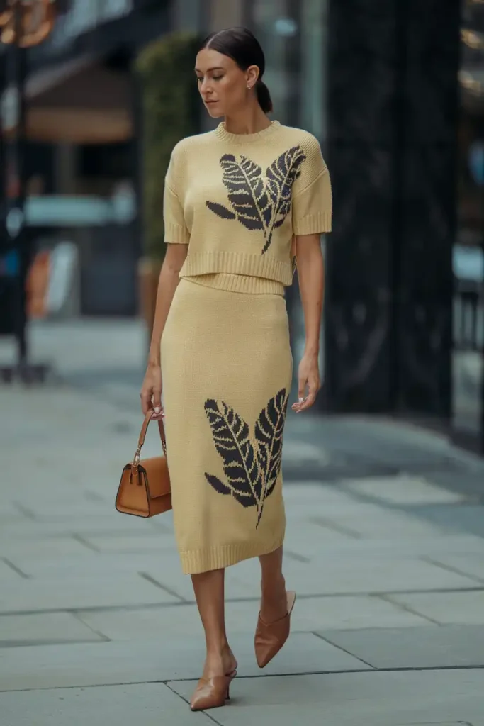Tropical Knit Sets Worn as Streetwear